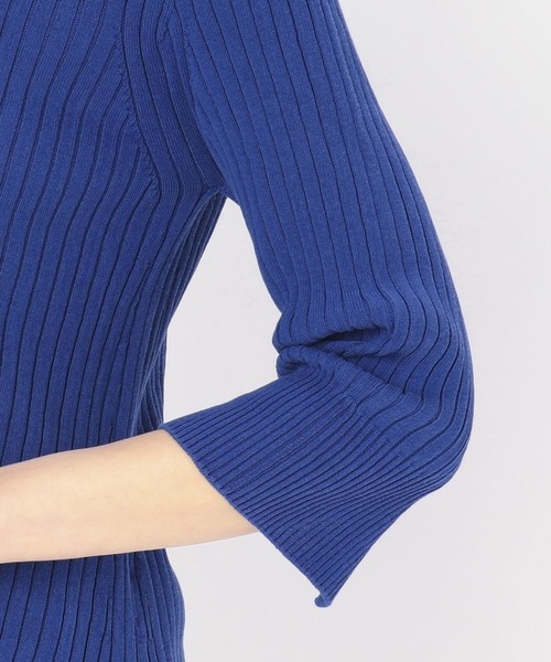 UNFIL(アンフィル)の「【unfil】リブニットセーター WOMEN(ニット/セーター・レディース・アイボリー/ワインレッド/ロイヤルブルー・1)」の6枚目の写真