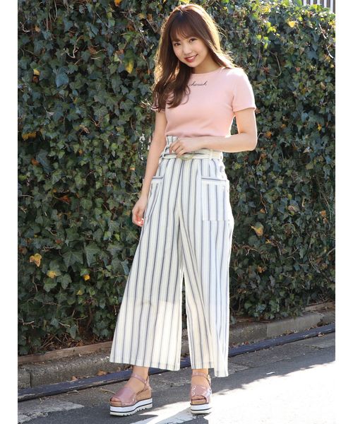 dazzlin（ダズリン）の「Cherish Tシャツ（Tシャツ/カットソー・レディース・オフホワイト/ピンク/その他1・FREE）」の4枚目の写真