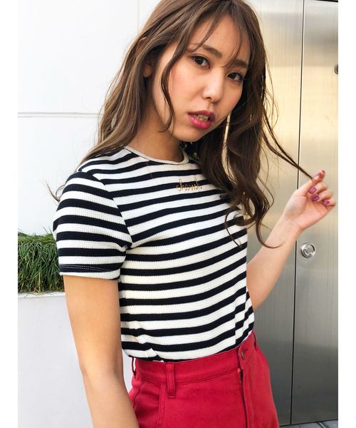 dazzlin（ダズリン）の「Cherish Tシャツ（Tシャツ/カットソー・レディース・オフホワイト/ピンク/その他1・FREE）」の9枚目の写真