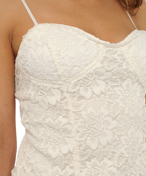 DURAS（デュラス）の「ニューレースビスチェ（キャミソール・レディース・ホワイト/ブラック/ベージュ・FREE）」の11枚目の写真