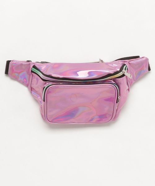 Dekillco（デキルコ）の「【Dekillco/デキルコ】光沢ビニールウエストポーチ（ボディバッグ/ウエストポーチ・レディース・ブラック/シルバー/ピンク・FREE）」の2枚目の写真
