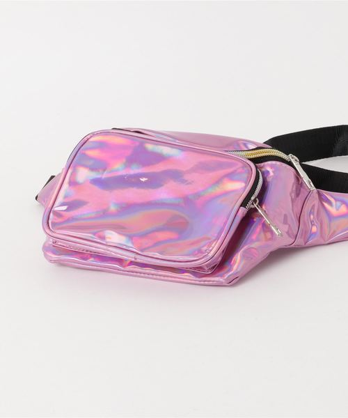 Dekillco（デキルコ）の「【Dekillco/デキルコ】光沢ビニールウエストポーチ（ボディバッグ/ウエストポーチ・レディース・ブラック/シルバー/ピンク・FREE）」の5枚目の写真