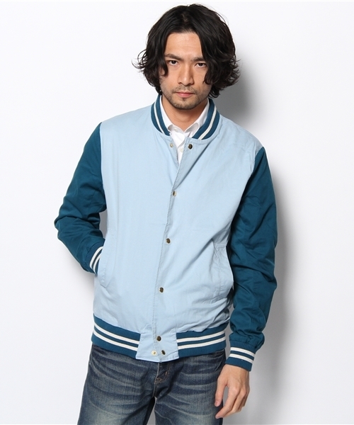 WHO'S WHO gallery（フーズフーギャラリー）の「ツイルスタジャン（スタジャン・メンズ・ブルー/ベージュ/グリーン・MEDIUM/LARGE）」の5枚目の写真