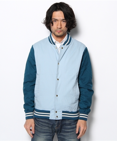 WHO'S WHO gallery（フーズフーギャラリー）の「ツイルスタジャン（スタジャン・メンズ・ブルー/ベージュ/グリーン・MEDIUM/LARGE）」の6枚目の写真