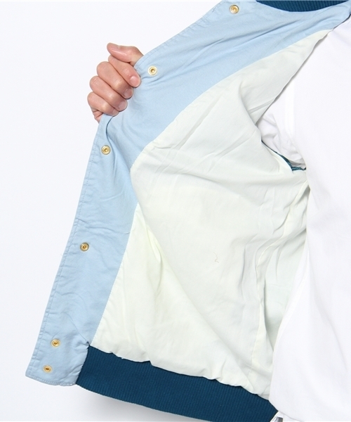 WHO'S WHO gallery（フーズフーギャラリー）の「ツイルスタジャン（スタジャン・メンズ・ブルー/ベージュ/グリーン・MEDIUM/LARGE）」の10枚目の写真