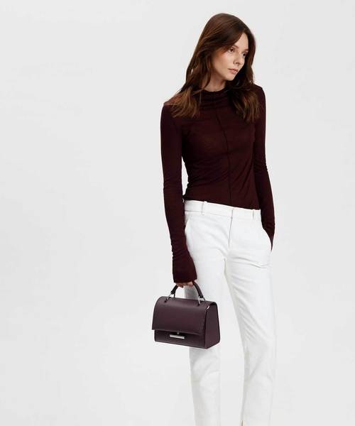CHARLES & KEITH(チャールズ & キース)の「プッシュロックフロントフラップバッグ / PUSH-LOCK FRONT FLAP BAG(ハンドバッグ・レディース・ダークグリーン/マスタード/ピンク系その他/プラム・M)」の12枚目の写真