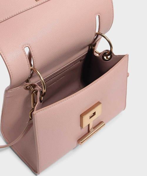 CHARLES & KEITH(チャールズ & キース)の「プッシュロックフロントフラップバッグ / PUSH-LOCK FRONT FLAP BAG(ハンドバッグ・レディース・ダークグリーン/マスタード/ピンク系その他/プラム・M)」の21枚目の写真