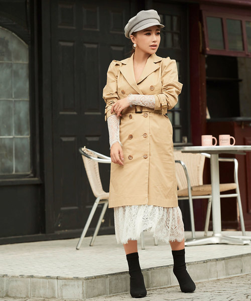 eimy istoire（エイミーイストワール）の「レースレイヤードトレンチ  