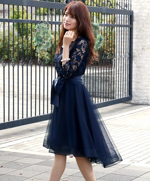 PourVous(プールヴー)の「結婚式 ワンピースドレスサーキュラー チュール 七分袖&ロング フォーマル オケージョンドレス お呼ばれ 二次会 成人式 (ドレス・レディース・ライトグレー/ピンク/ネイビー/ブラック・M)」の21枚目の写真