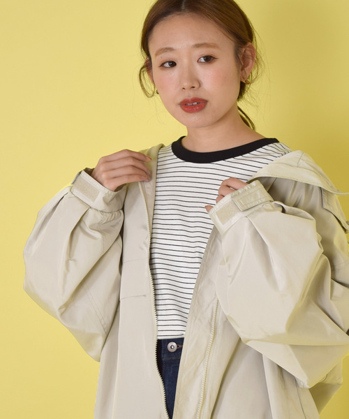 w closet（ダブルクローゼット）の「ポリナイロンマウンテンパーカー（マウンテンパーカー・レディース・ベージュ/パープル/マルチ/グレイッシュベージュ・FREE）」の12枚目の写真