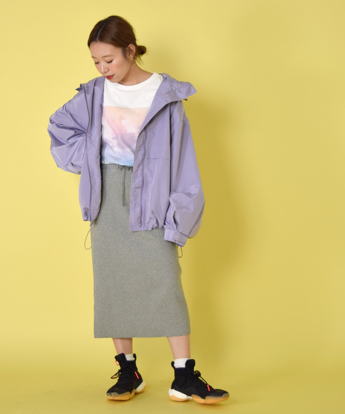 w closet（ダブルクローゼット）の「ポリナイロンマウンテンパーカー（マウンテンパーカー・レディース・ベージュ/パープル/マルチ/グレイッシュベージュ・FREE）」の15枚目の写真