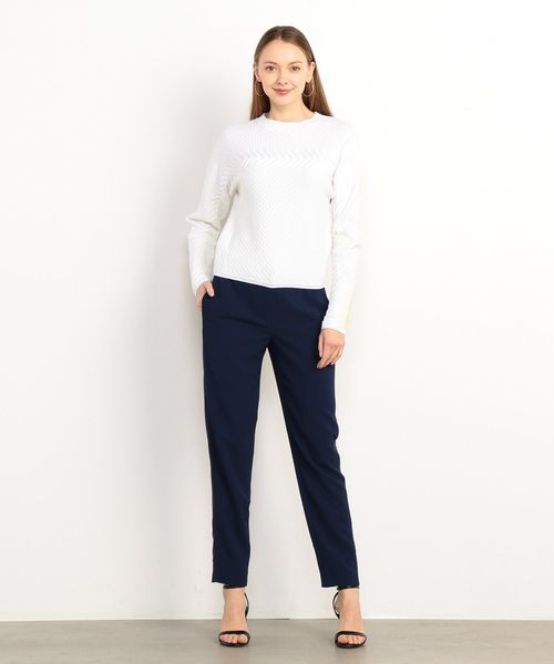 ARMANI EXCHANGE(アルマーニエクスチェンジ)の「【A|Xアルマーニ エクスチェンジ】シースルーサイドライン テーパードパンツ(その他パンツ・レディース・ブルー/ブラック・0/2/4)」の3枚目の写真