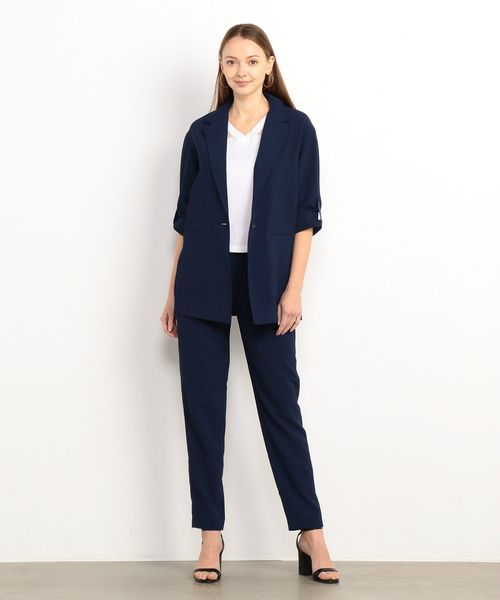 ARMANI EXCHANGE(アルマーニエクスチェンジ)の「【A|Xアルマーニ エクスチェンジ】シースルーサイドライン テーパードパンツ(その他パンツ・レディース・ブルー/ブラック・0/2/4)」の9枚目の写真