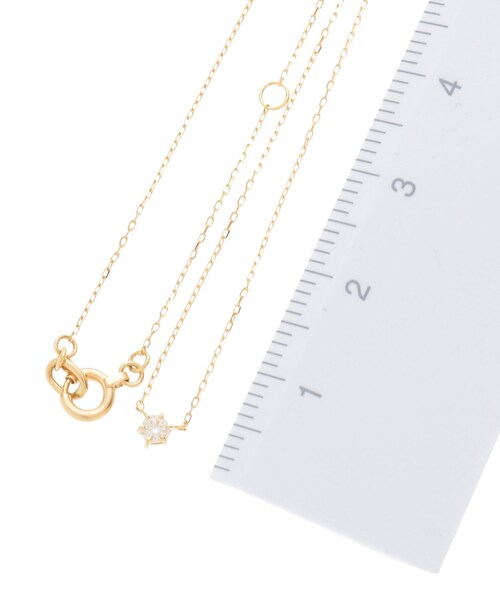 cocothink ココシンク K10ダイヤモンド 4本爪 ネックレス K10