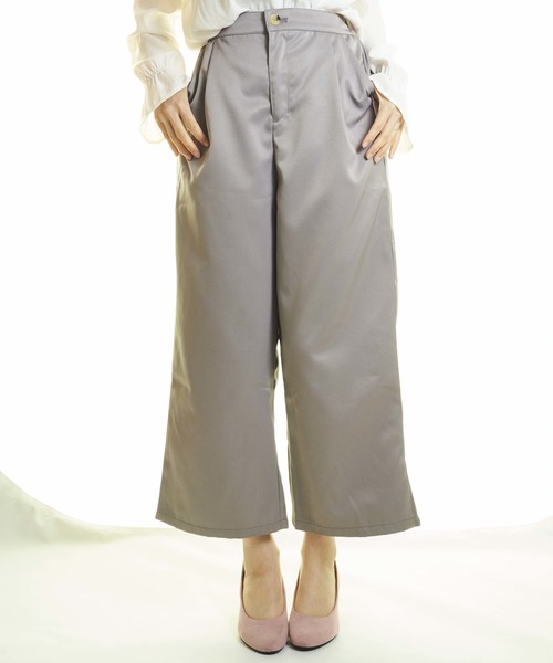 おしゃれスタ(オシャレスタ)の「エステルツイル タックパンツ(LC)(その他パンツ・レディース・ベージュ/ネイビー/グレー・FREE)」の2枚目の写真