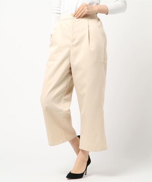 おしゃれスタ(オシャレスタ)の「エステルツイル タックパンツ(LC)(その他パンツ・レディース・ベージュ/ネイビー/グレー・FREE)」の7枚目の写真