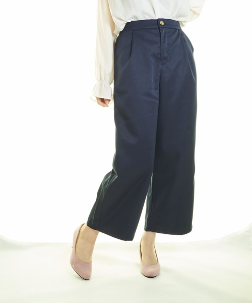 おしゃれスタ(オシャレスタ)の「エステルツイル タックパンツ(LC)(その他パンツ・レディース・ベージュ/ネイビー/グレー・FREE)」の15枚目の写真