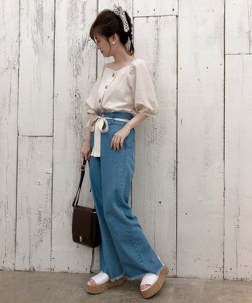 one after another NICE CLAUP(ワンアフターアナザーナイスクラップ)の「厚底フラットサンダル(サンダル・レディース・ブラック/ゴールド/オフホワイト・SMALL/MEDIUM/LARGE)」の9枚目の写真