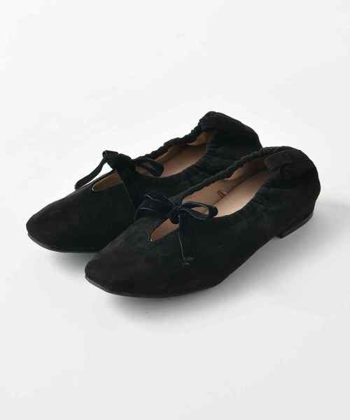 one after another NICE CLAUP(ワンアフターアナザーナイスクラップ)の「リボンつきバブーシュ(ブラック)(バレエシューズ・レディース・ブラック・SMALL/MEDIUM/LARGE)」の9枚目の写真
