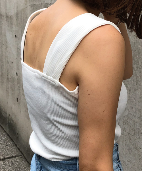 meJane（ミージェーン）の「スクエア/リブタンクトップ（タンクトップ・レディース・ベージュ/ブラック/ブラウン/オフホワイト・フリー）」の21枚目の写真