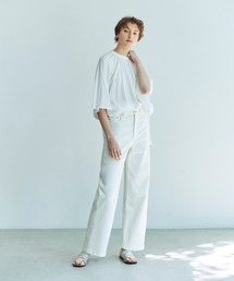 【YANUK/ヤヌーク】「SpillProof加工」ワイドストレート デニムパンツ LILITH (リリス)