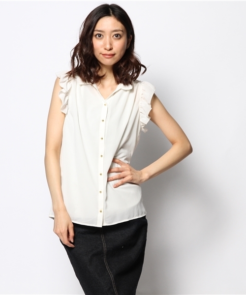 DISCOAT(ディスコート)の「【Discoat】肩フリルノースリアンサンブル(シャツ/ブラウス・レディース・ネイビー/コバルトブルー/オフホワイト・フリ-)」の20枚目の写真