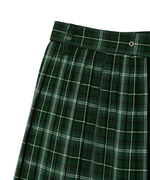 Candy Stripper（キャンディストリッパー）の「CHECK PLEATS LONG スカート（スカート・レディース・ベージュ/グレー/グリーン・1/2）」の8枚目の写真