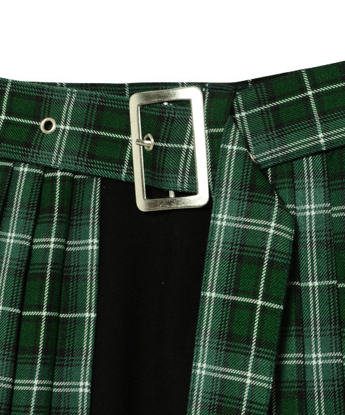 Candy Stripper（キャンディストリッパー）の「CHECK PLEATS LONG スカート（スカート・レディース・ベージュ/グレー/グリーン・1/2）」の7枚目の写真