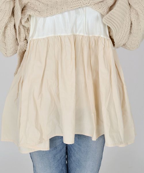 Khaju(カージュ)の「Khaju:ドッキングケーブルニット◇(ニット/セーター・レディース・ナチュラル・ONE SIZE)」の11枚目の写真