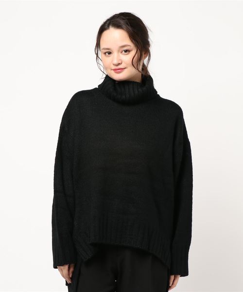 STYLEBLOCK（スタイルブロック）の「アクリルモヘアタッチタートルネックビッグシルエットプルオーバーニット（ニット/セーター・レディース・ホワイト/ブラック/ベージュ/ブラウン・M）」の3枚目の写真