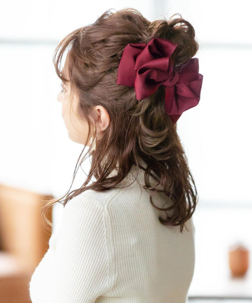 夢展望(ユメテンボウ)の「大人可愛いリボンバレッタ(バレッタ/ヘアクリップ)」|ワイン