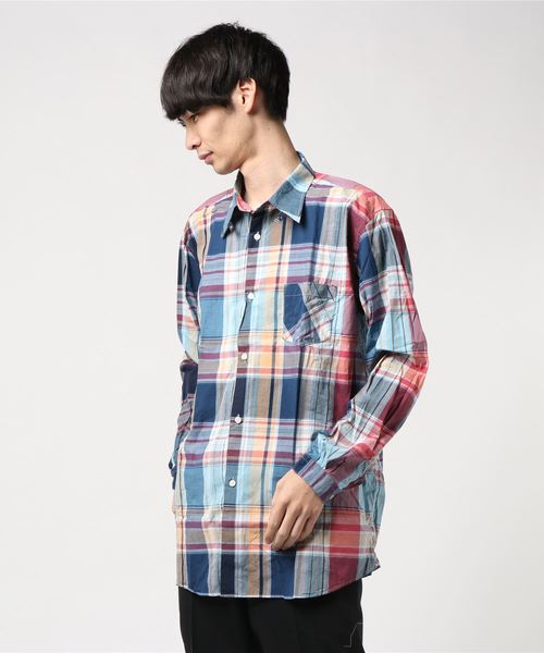 fridge（フリッジ）の「【SPINNER BAIT NAVY LABEL】スピナーベイト タブカラーシャツ 3051MC（シャツ/ブラウス・メンズ・ブルー系その他/イエロー系その他/ブルー系その他2・44/50/40/42）」の2枚目の写真