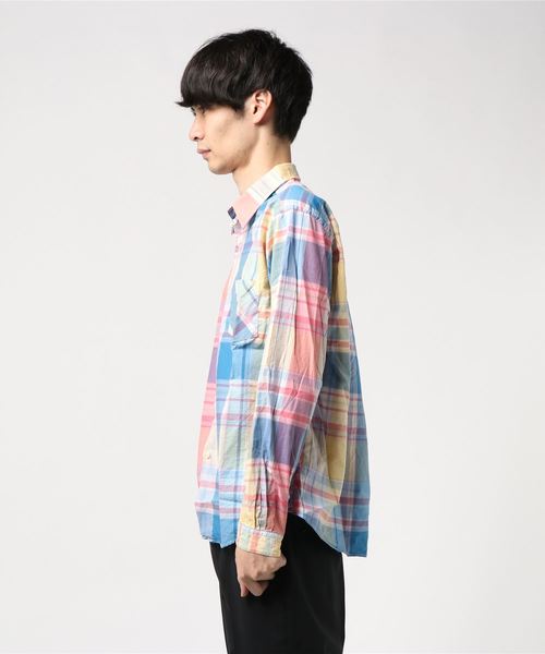 fridge（フリッジ）の「【SPINNER BAIT NAVY LABEL】スピナーベイト タブカラーシャツ 3051MC（シャツ/ブラウス・メンズ・ブルー系その他/イエロー系その他/ブルー系その他2・44/50/40/42）」の4枚目の写真