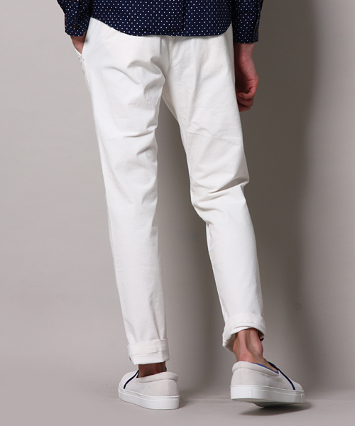 MEN'S MELROSE（メンズメルローズ）の「MASTER FRAMEストレッチサマーコールスリムテーパードパンツ（スラックス・メンズ・オフホワイト/トップグレー/ターコイズブルー/ワイン・MEDIUM/SMALL/LARGE/X-LARGE）」の20枚目の写真