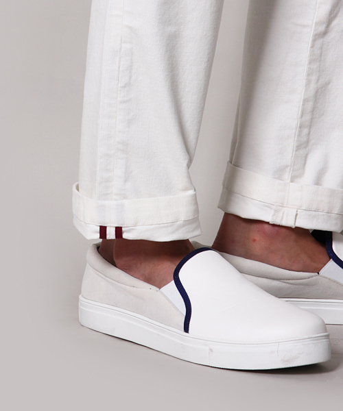 MEN'S MELROSE（メンズメルローズ）の「MASTER FRAMEストレッチサマーコールスリムテーパードパンツ（スラックス・メンズ・オフホワイト/トップグレー/ターコイズブルー/ワイン・MEDIUM/SMALL/LARGE/X-LARGE）」の22枚目の写真