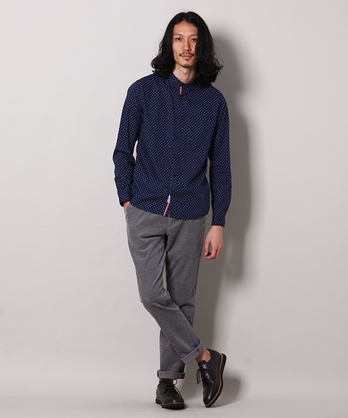 MEN'S MELROSE（メンズメルローズ）の「MASTER FRAMEストレッチサマーコールスリムテーパードパンツ（スラックス・メンズ・オフホワイト/トップグレー/ターコイズブルー/ワイン・MEDIUM/SMALL/LARGE/X-LARGE）」の13枚目の写真