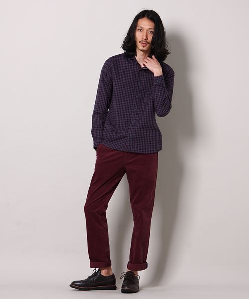 MEN'S MELROSE（メンズメルローズ）の「MASTER FRAMEストレッチサマーコールスリムテーパードパンツ（スラックス・メンズ・オフホワイト/トップグレー/ターコイズブルー/ワイン・MEDIUM/SMALL/LARGE/X-LARGE）」の15枚目の写真