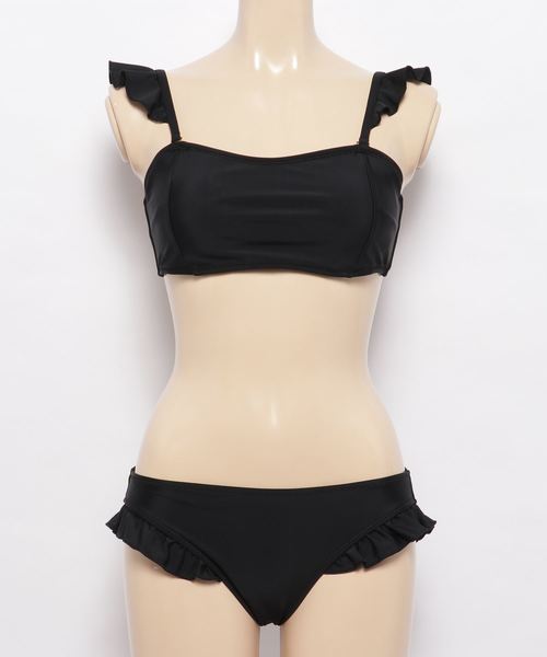 ︎ ✧さん専用！DimMoire ブラック フリル水着 Lサイズ セール】フリルデザインワンピース水着（水着）｜Lace Ladies