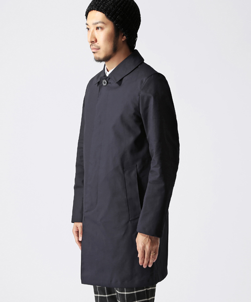 BEAMS(ビームス)の「Traditional Weatherwear × BEAMS / 別注 SELBY (ステンカラーコート・メンズ・ネイビー/ブラック/オレンジ・X-LARGE/LARGE/SMALL/MEDIUM)」の6枚目の写真