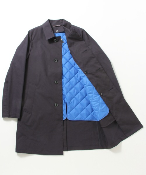 BEAMS(ビームス)の「Traditional Weatherwear × BEAMS / 別注 SELBY (ステンカラーコート・メンズ・ネイビー/ブラック/オレンジ・X-LARGE/LARGE/SMALL/MEDIUM)」の4枚目の写真