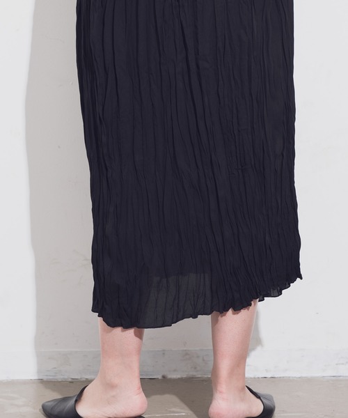 Aunt Marie's（アントマリーズ）の「AUNT MARIE'S ワッシャー加工ロングワンピース（ワンピース・レディース・ブラック/ベージュ/ナチュラル・FREE）」の18枚目の写真