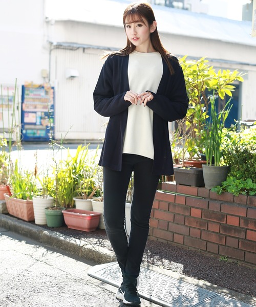 WESTSEA(ウエストシー)の「WEB限定 麻タッチ鹿の子編 サマーニットカーディガン(カーディガン/ボレロ・メンズ・ネイビー/ホワイト/グレー/ベージュ/マスタード/ブラック/ブルー/グリーン/ピンク/ベージュ系その他/レッド・M/L)」の18枚目の写真