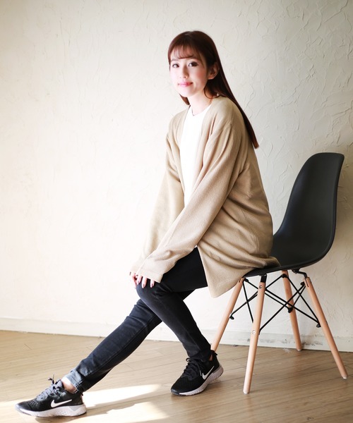 WESTSEA(ウエストシー)の「WEB限定 麻タッチ鹿の子編 サマーニットカーディガン(カーディガン/ボレロ・メンズ・ネイビー/ホワイト/グレー/ベージュ/マスタード/ブラック/ブルー/グリーン/ピンク/ベージュ系その他/レッド・M/L)」の13枚目の写真