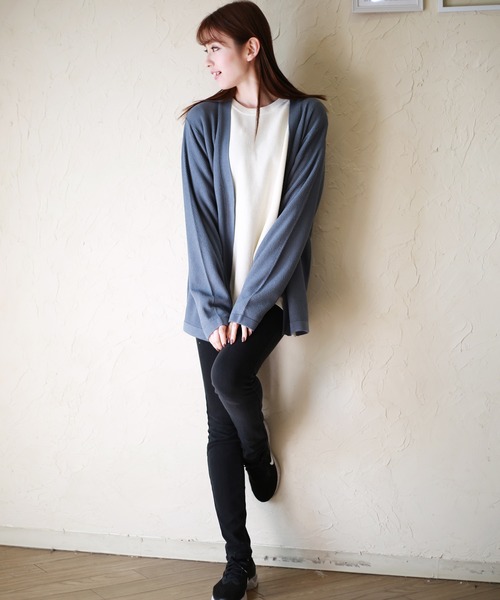 WESTSEA(ウエストシー)の「WEB限定 麻タッチ鹿の子編 サマーニットカーディガン(カーディガン/ボレロ・メンズ・ネイビー/ホワイト/グレー/ベージュ/マスタード/ブラック/ブルー/グリーン/ピンク/ベージュ系その他/レッド・M/L)」の22枚目の写真
