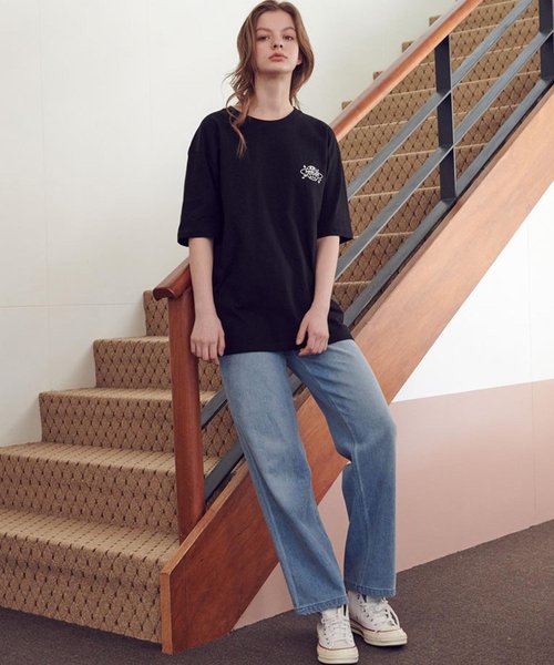 ambler（エムブラー）の「『ambler/エムブラー』Over fit T-Shirts UFO Bear/UFOベアー半袖Tシャツ/カットソー（Tシャツ/カットソー・レディース・ブラック/ホワイト・M/S/L）」の4枚目の写真