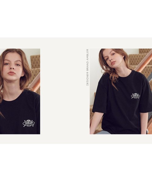 ambler（エムブラー）の「『ambler/エムブラー』Over fit T-Shirts UFO Bear/UFOベアー半袖Tシャツ/カットソー（Tシャツ/カットソー・レディース・ブラック/ホワイト・M/S/L）」の8枚目の写真