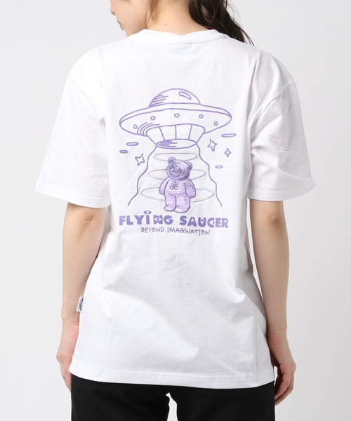 ambler（エムブラー）の「『ambler/エムブラー』Over fit T-Shirts UFO Bear/UFOベアー半袖Tシャツ/カットソー（Tシャツ/カットソー・レディース・ブラック/ホワイト・M/S/L）」の14枚目の写真