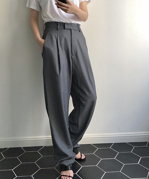 chuclla(チュクラ)の「【chuclla】【2020/SS】ハイウエスト スタンダードスラックス chw1101(スラックス・レディース・グレー・S/M/XS)」の2枚目の写真