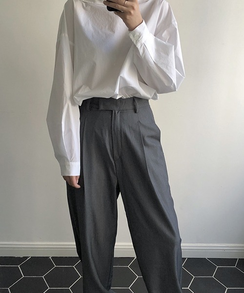 chuclla(チュクラ)の「【chuclla】【2020/SS】ハイウエスト スタンダードスラックス chw1101(スラックス・レディース・グレー・S/M/XS)」の3枚目の写真