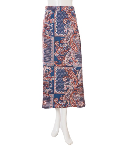 fifth（フィフス）の「ペイズリープリントスカート（スカート・レディース・ネイビー/グレイッシュベージュ・MEDIUM）」の10枚目の写真